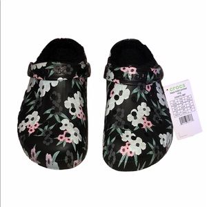 New CROCS Baya Lined Clog with Florals